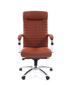 Кресло CHAIRMAN 480 Экокожа Terra 111 (коричневая) в Южно-Сахалинске - предосмотр 1