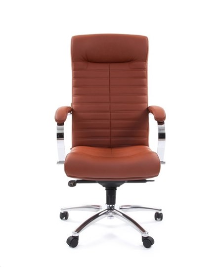 Кресло CHAIRMAN 480 Экокожа Terra 111 (коричневая) в Южно-Сахалинске - изображение 1