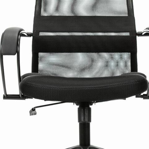 Кресло Brabix Premium Stalker EX-608 PL (ткань-сетка/кожзам, черное) 532090 в Южно-Сахалинске - изображение 10