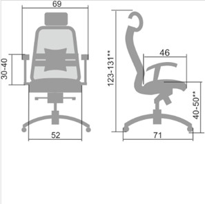 Кресло офисное Samurai S-3.04, серый в Южно-Сахалинске - предосмотр 4