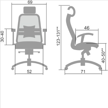 Кресло офисное Samurai S-3.04, серый в Южно-Сахалинске - изображение 4