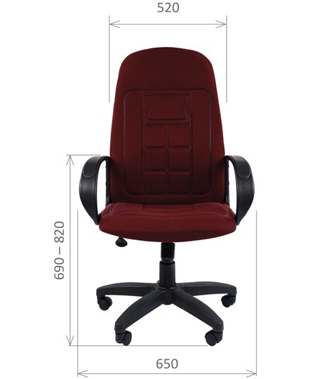 Кресло CHAIRMAN 727 ткань ст., цвет бордо в Южно-Сахалинске - изображение 1
