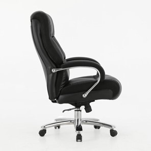 Офисное кресло Brabix Premium Bomer HD-007 (рециклированная кожа, хром, черное) в Южно-Сахалинске - предосмотр 1
