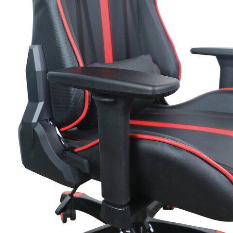 Компьютерное кресло Brabix GT Carbon GM-120 (две подушки, экокожа, черное/красное) 531931 в Южно-Сахалинске - изображение 10