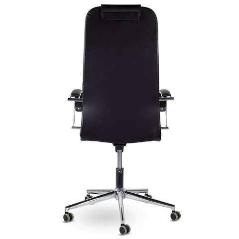 Кресло компьютерное Brabix Premium Pilot EX-610 CH (хром, кожзам, черное) в Южно-Сахалинске - изображение 4