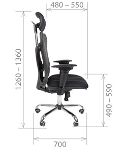 Офисное кресло CHAIRMAN 769, ткань TW 11, цвет черный в Южно-Сахалинске - предосмотр 2