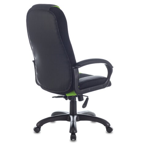 Компьютерное кресло Brabix Premium Rapid GM-102 (экокожа/ткань, черное/зеленое) в Южно-Сахалинске - изображение 2