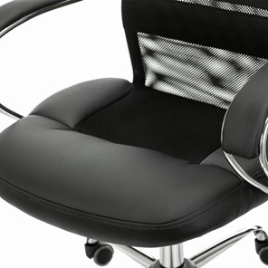 Кресло компьютерное Brabix Premium Stalker EX-608 CH (хром, ткань-сетка/кожзам, черное) 532091 в Южно-Сахалинске - предосмотр 5