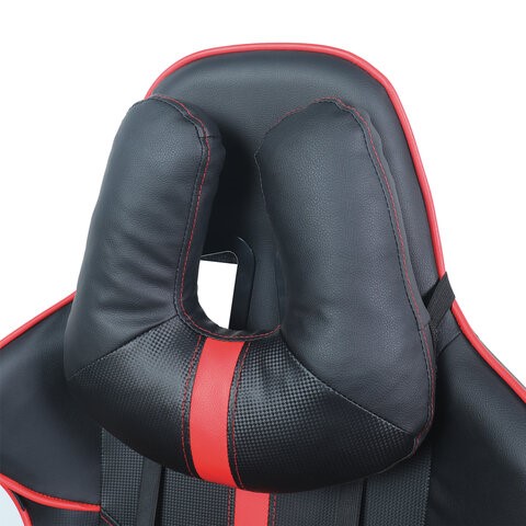 Компьютерное кресло Brabix GT Carbon GM-120 (две подушки, экокожа, черное/красное) 531931 в Южно-Сахалинске - изображение 5