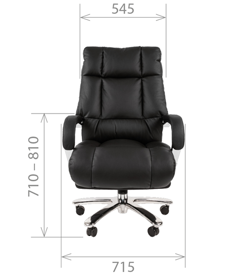 Кресло компьютерное CHAIRMAN 405 черное нат.кожа/экокожа в Южно-Сахалинске - изображение 3