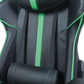 Кресло компьютерное Brabix GT Carbon GM-120 (две подушки, экокожа, черное/зеленое) в Южно-Сахалинске - предосмотр 6