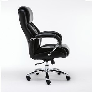 Кресло Brabix Premium Status HD-003 (рециклированная кожа, хром, черное) в Южно-Сахалинске - предосмотр 1