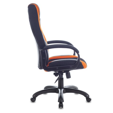 Компьютерное кресло Brabix Premium Rapid GM-102 (экокожа/ткань, черно/оранжевое) 532420 в Южно-Сахалинске - изображение 1