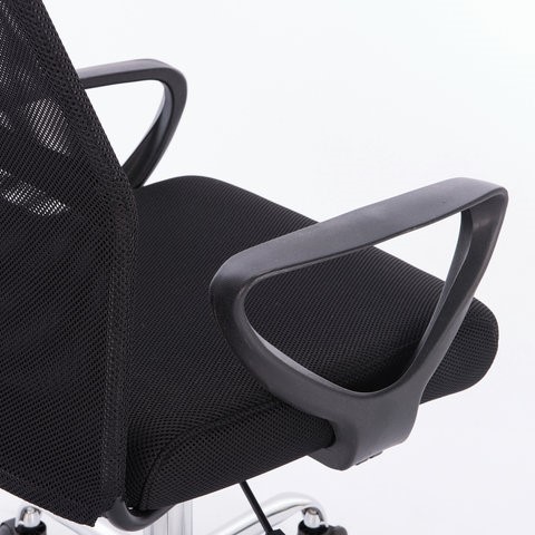 Кресло офисное Brabix Tender MG-330 (с подлокотниками, хром, черное) 531845 в Южно-Сахалинске - изображение 6