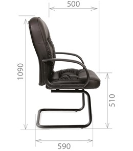 Кресло компьютерное CHAIRMAN 416V экокожа черная в Южно-Сахалинске - предосмотр 2