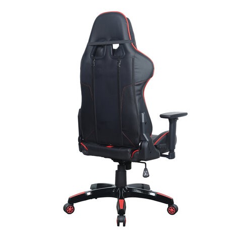 Компьютерное кресло Brabix GT Carbon GM-120 (две подушки, экокожа, черное/красное) 531931 в Южно-Сахалинске - изображение 2