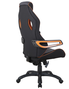 Офисное кресло Brabix Techno Pro GM-003 (ткань, черное/серое, вставки оранжевые) в Южно-Сахалинске - предосмотр 3