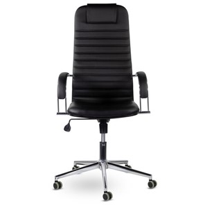 Кресло компьютерное Brabix Premium Pilot EX-610 CH (хром, кожзам, черное) в Южно-Сахалинске - предосмотр 2