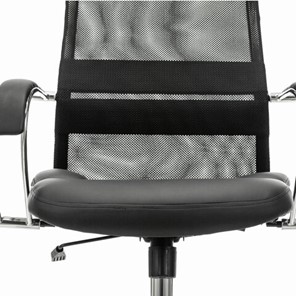 Кресло компьютерное Brabix Premium Stalker EX-608 CH (хром, ткань-сетка/кожзам, черное) 532091 в Южно-Сахалинске - предосмотр 7