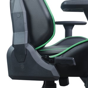 Кресло компьютерное Brabix GT Carbon GM-120 (две подушки, экокожа, черное/зеленое) в Южно-Сахалинске - предосмотр 11