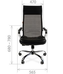 Компьютерное кресло CHAIRMAN 700 сетка, цвет черный в Южно-Сахалинске - предосмотр 1