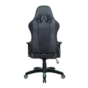 Кресло компьютерное Brabix GT Carbon GM-120 (две подушки, экокожа, черное/зеленое) в Южно-Сахалинске - предосмотр 3