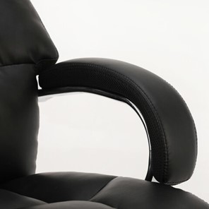 Офисное кресло Brabix Premium Bomer HD-007 (рециклированная кожа, хром, черное) в Южно-Сахалинске - предосмотр 4