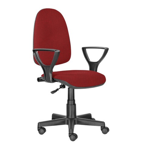 Кресло компьютерное Brabix Prestige Ergo MG-311 (регулируемая эргономичная спинка, ткань, красное) 532424 в Южно-Сахалинске - изображение 2