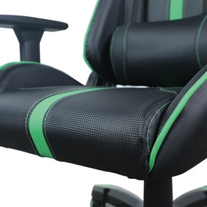 Кресло компьютерное Brabix GT Carbon GM-120 (две подушки, экокожа, черное/зеленое) в Южно-Сахалинске - предосмотр 8