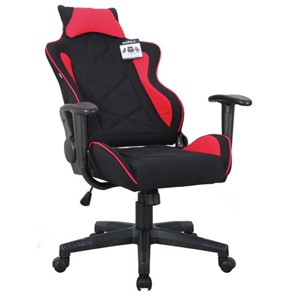 Компьютерное кресло Brabix GT Racer GM-100 (подушка, ткань, черное/красное) 531820 в Южно-Сахалинске - предосмотр 1