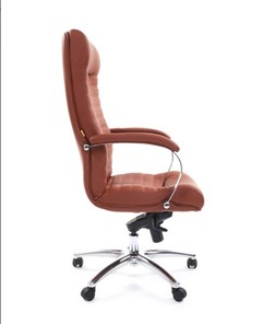 Кресло CHAIRMAN 480 Экокожа Terra 111 (коричневая) в Южно-Сахалинске - предосмотр 2