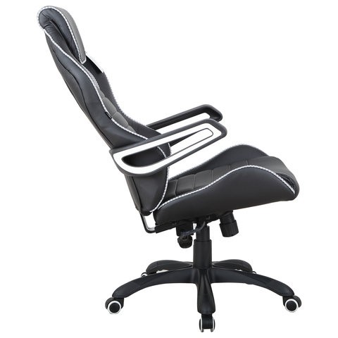 Кресло Brabix Techno Pro GM-003 (экокожа, черное/серое, вставки серые) в Южно-Сахалинске - изображение 3