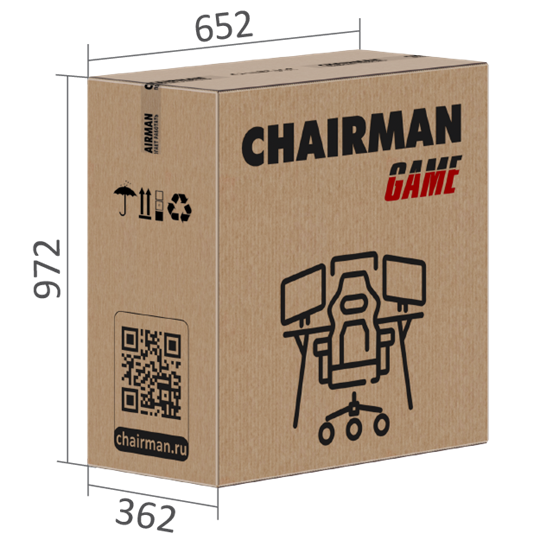 Кресло игровое CHAIRMAN GAME 35 с выдвижной подставкой для ног Ткань  черная / Ткань красная в Южно-Сахалинске - изображение 9