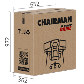 Кресло игровое CHAIRMAN GAME 35 с выдвижной подставкой для ног Ткань черная / Ткань оранжевая в Южно-Сахалинске - предосмотр 7
