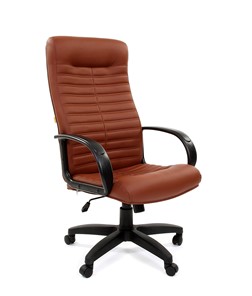 Кресло CHAIRMAN 480 LT, экокожа, цвет коричневый в Южно-Сахалинске - предосмотр