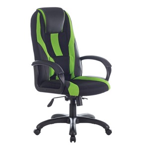 Компьютерное кресло Brabix Premium Rapid GM-102 (экокожа/ткань, черное/зеленое) в Южно-Сахалинске - предосмотр