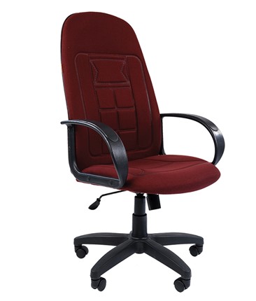 Кресло CHAIRMAN 727 ткань ст., цвет бордо в Южно-Сахалинске - изображение