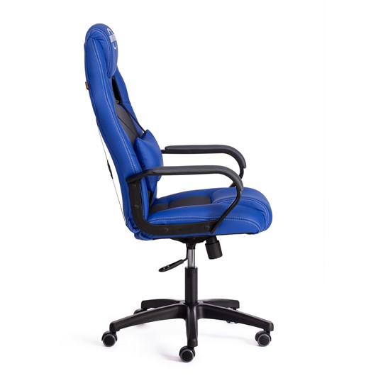 Кресло компьютерное DRIVER (22) кож/зам/ткань, синий/серый, 36-39/TW-12 арт.21153 в Южно-Сахалинске - изображение 2
