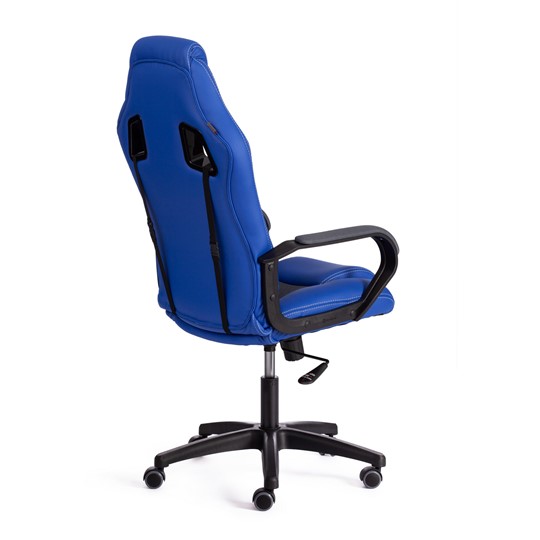 Кресло компьютерное DRIVER (22) кож/зам/ткань, синий/серый, 36-39/TW-12 арт.21153 в Южно-Сахалинске - изображение 3