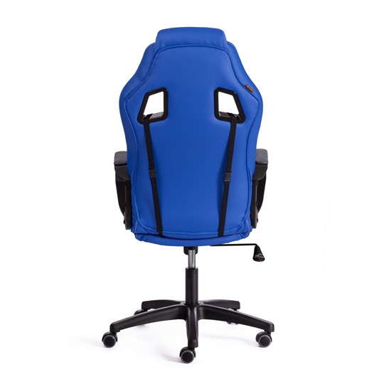 Кресло компьютерное DRIVER (22) кож/зам/ткань, синий/серый, 36-39/TW-12 арт.21153 в Южно-Сахалинске - изображение 4
