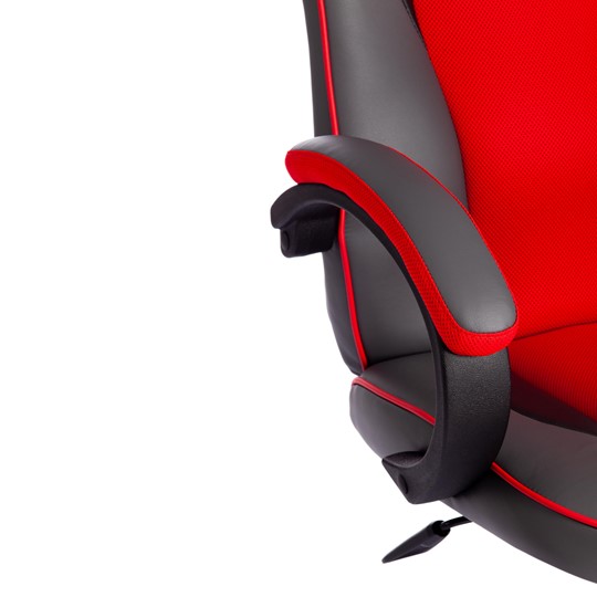 Компьютерное кресло RACER GT new кож/зам/ткань, металлик/красный, арт.13249 в Южно-Сахалинске - изображение 10
