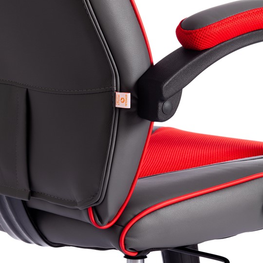 Компьютерное кресло RACER GT new кож/зам/ткань, металлик/красный, арт.13249 в Южно-Сахалинске - изображение 12
