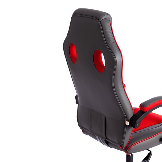 Компьютерное кресло RACER GT new кож/зам/ткань, металлик/красный, арт.13249 в Южно-Сахалинске - изображение 13