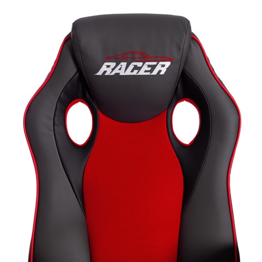 Компьютерное кресло RACER GT new кож/зам/ткань, металлик/красный, арт.13249 в Южно-Сахалинске - изображение 7