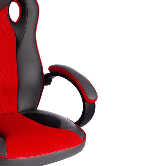 Компьютерное кресло RACER GT new кож/зам/ткань, металлик/красный, арт.13249 в Южно-Сахалинске - изображение 9