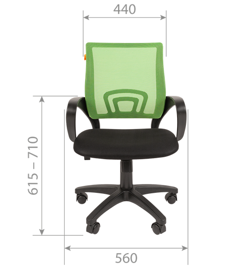 Офисное кресло CHAIRMAN 696 black Сетчатый акрил DW62 черный в Южно-Сахалинске - изображение 3