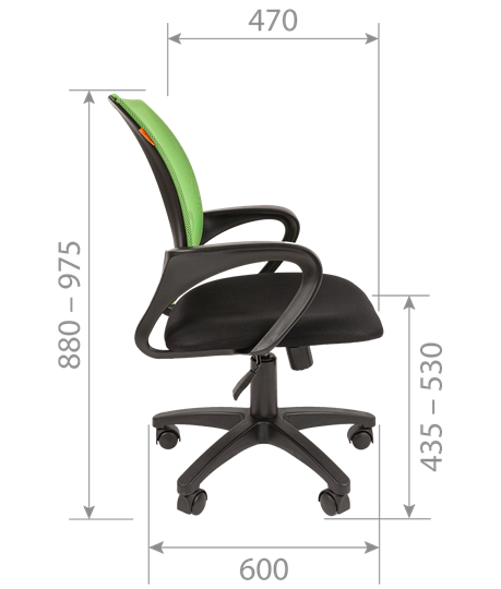 Офисное кресло CHAIRMAN 696 black Сетчатый акрил DW62 черный в Южно-Сахалинске - изображение 4