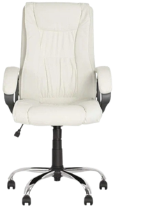 Офисное кресло ELLY (CHR68) экокожа ECO-50, белая в Южно-Сахалинске - предосмотр