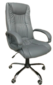Офисное кресло ELLY (CHR68) экокожа ECO-70, серая в Южно-Сахалинске - предосмотр