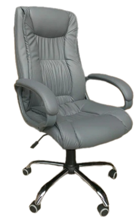 Офисное кресло ELLY (CHR68) экокожа ECO-70, серая в Южно-Сахалинске - изображение